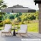 Polyester Solar LED 3-Tier Patio Umbrella with Tilt and 10x8.1 ft Shade